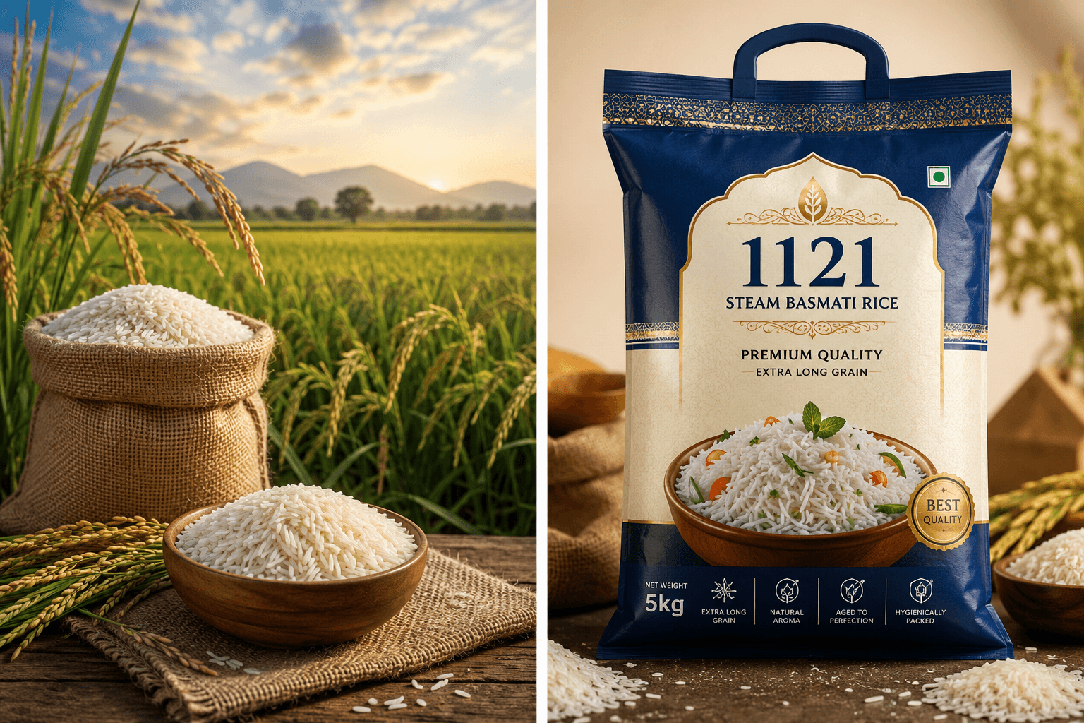 1121 Steam Basmati Rice 1
